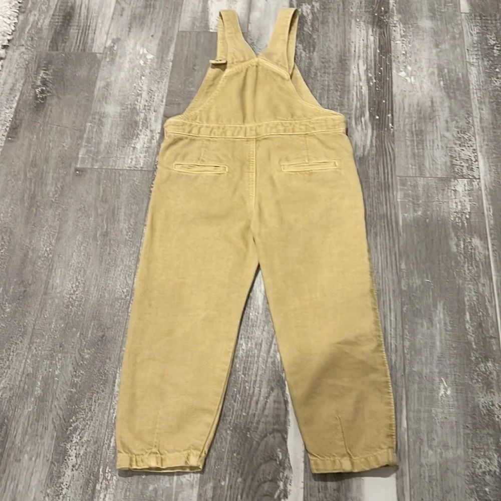 Zara Unisex Sand Denim Overalls Size 4-5